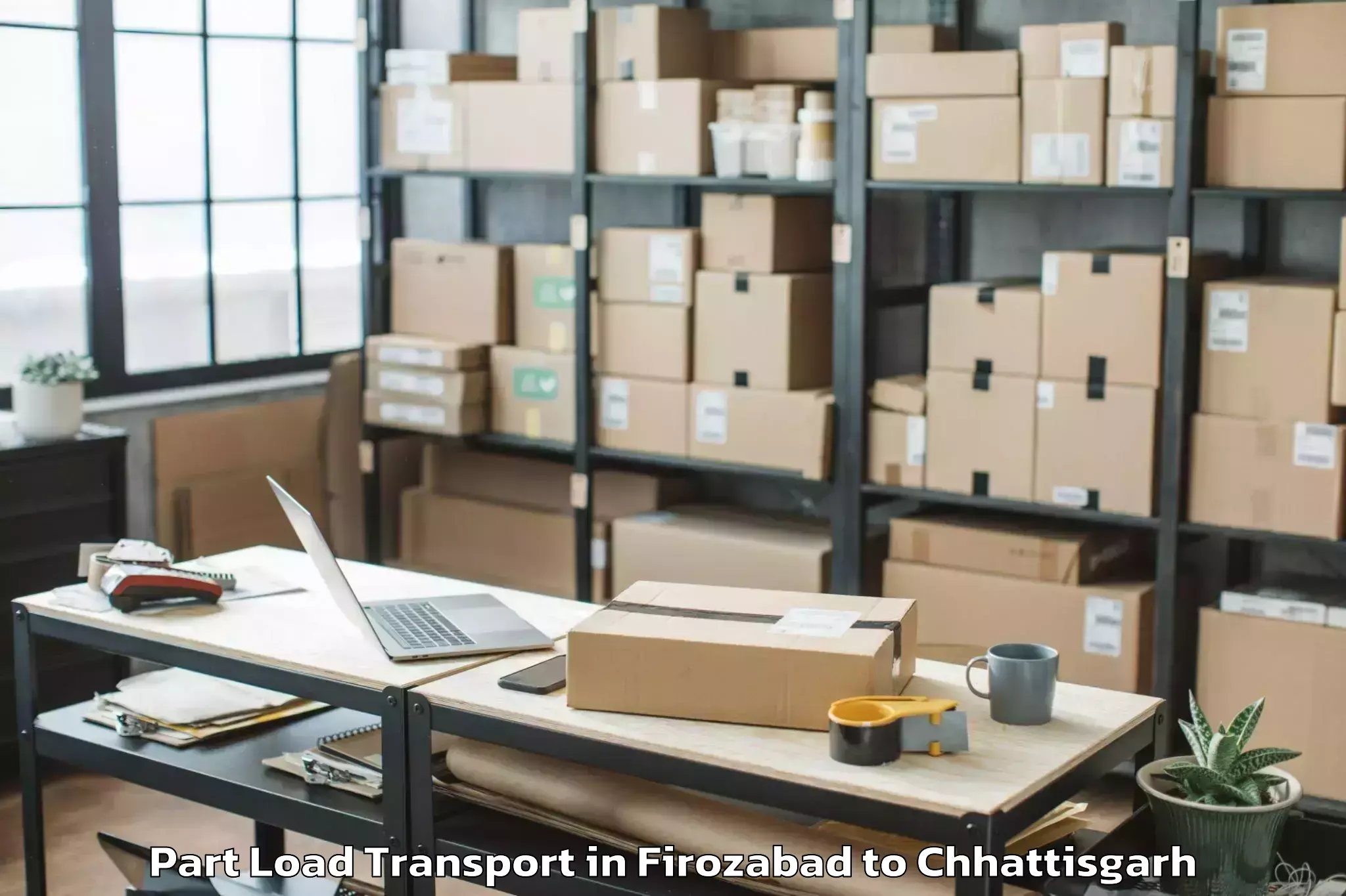 Easy Firozabad to Baloda Bazar Part Load Transport Booking